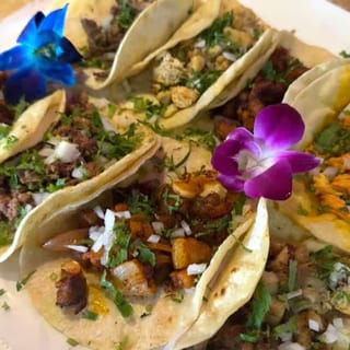 Street Mexican Tacos With Rice